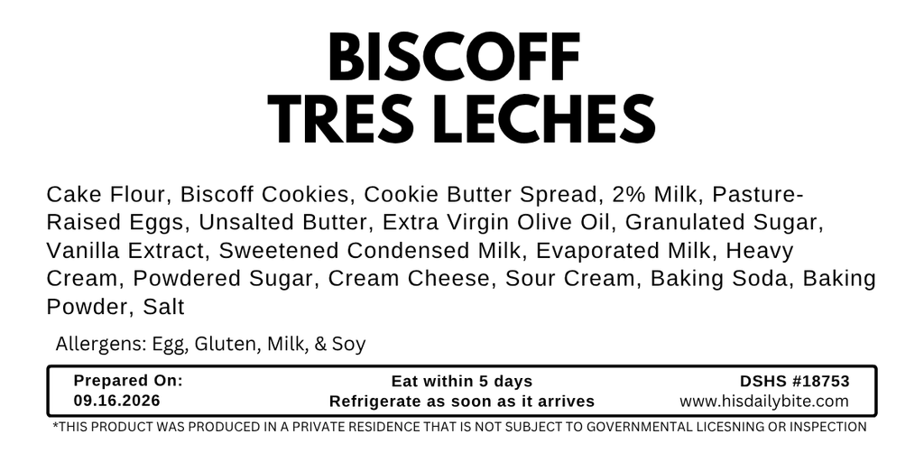 (LIMITED ITEM) Biscoff Tres Leches