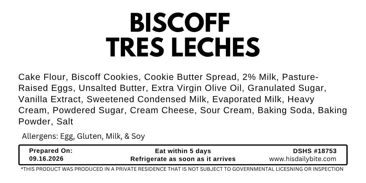 (LIMITED ITEM) Biscoff Tres Leches