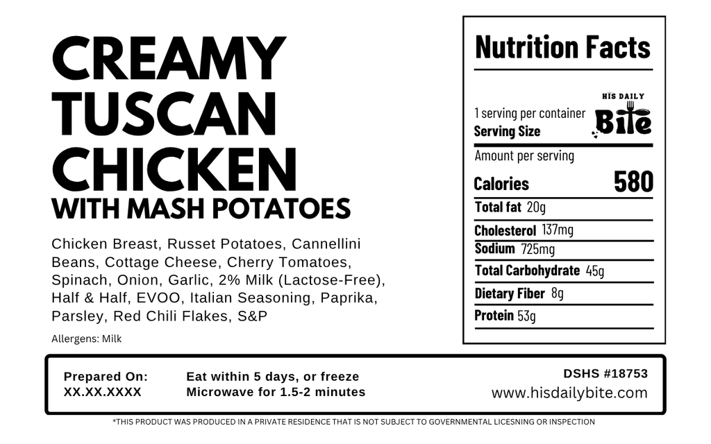 Creamy Tuscan Chicken with Mashed Potatoes