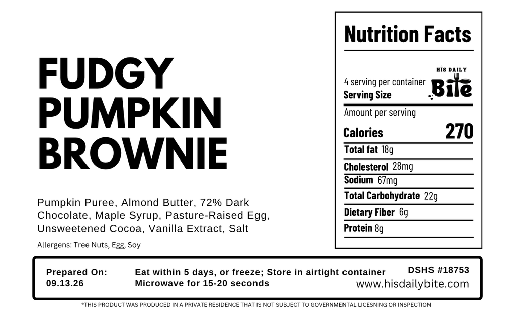 Fudgy Pumpkin Brownie