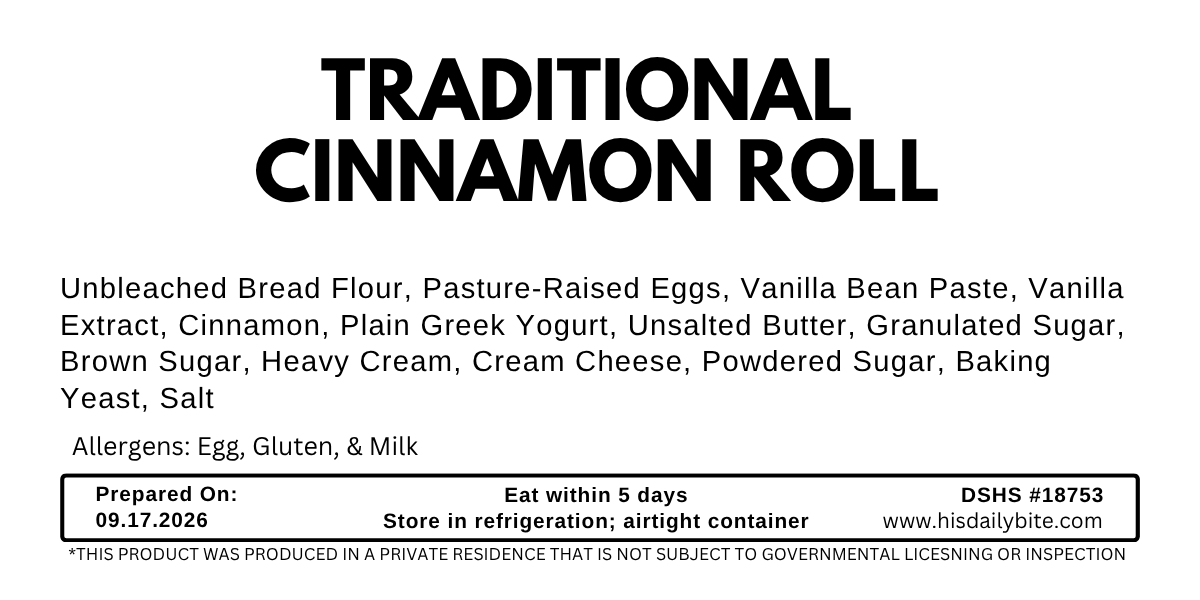 (LIMITED ITEM) Traditional Cinnamon Rolls