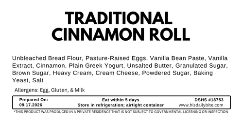 (LIMITED ITEM) Traditional Cinnamon Rolls